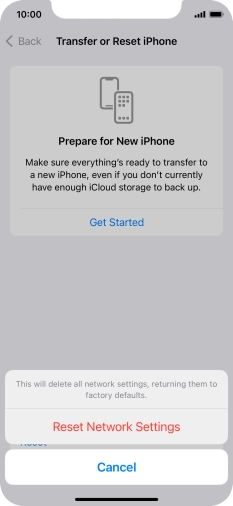 Press Reset Network Settings.