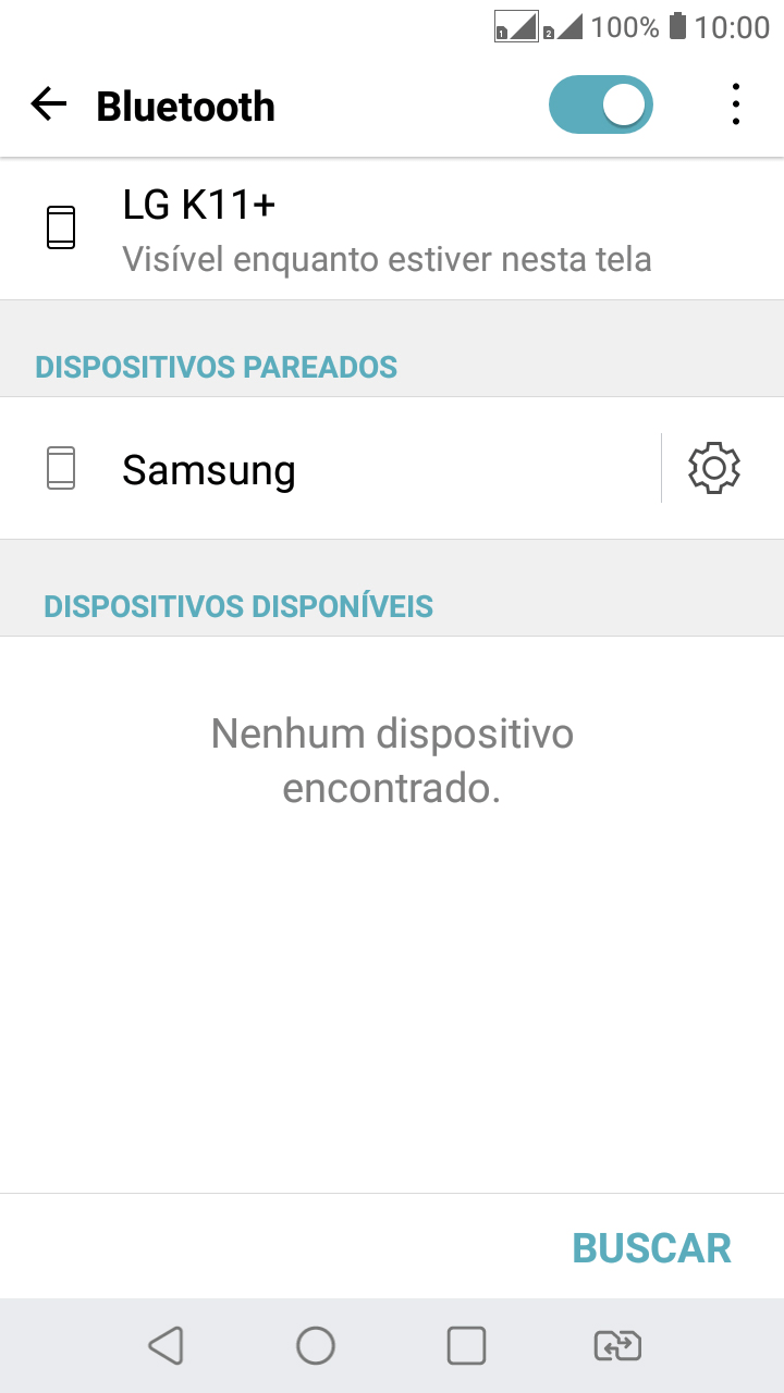 LG K11 Plus (Android 7.1) Guia de Aparelhos - Conecte um dispositivo  Bluetooth ao seu aparelho - Oi