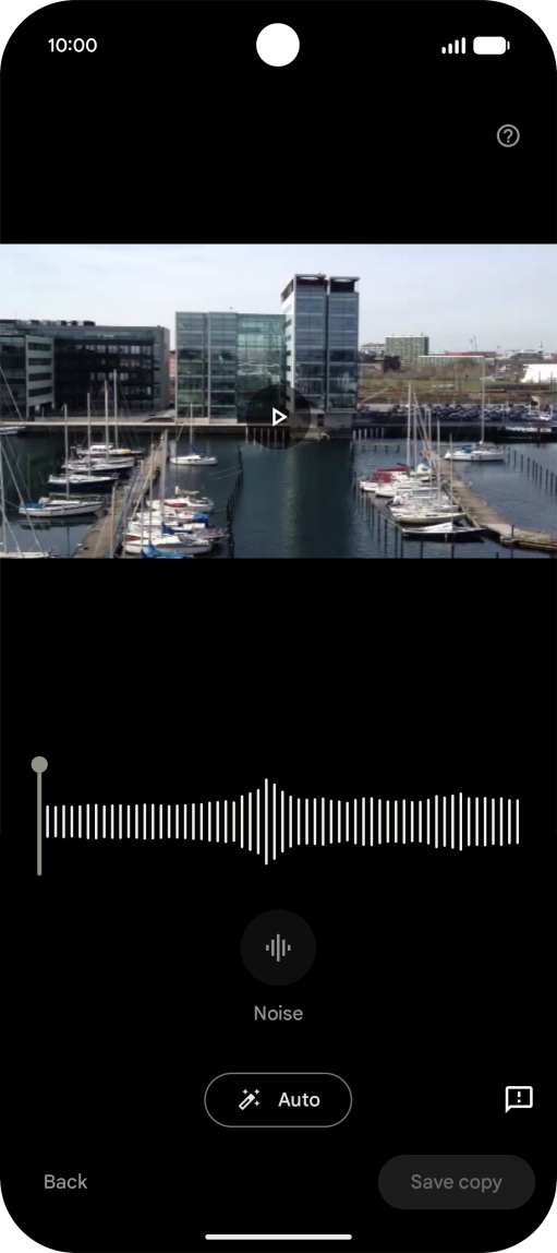 Press Auto to automatically enhance the sound in the video.
