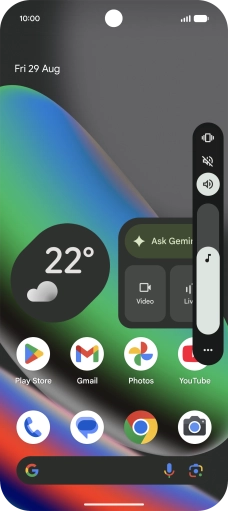 Press the silent mode icon to turn on the function.