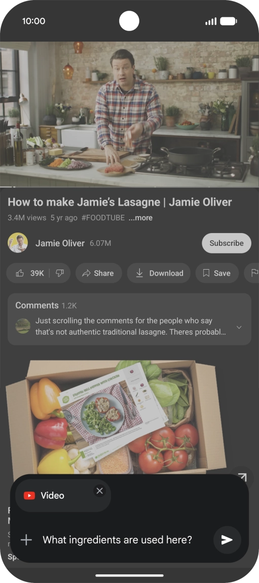Follow the instructions on the screen to type or speak the required question for the video.