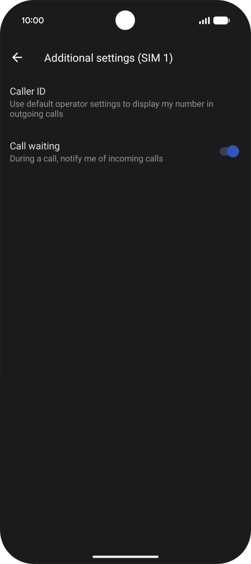 Press the indicator next to 