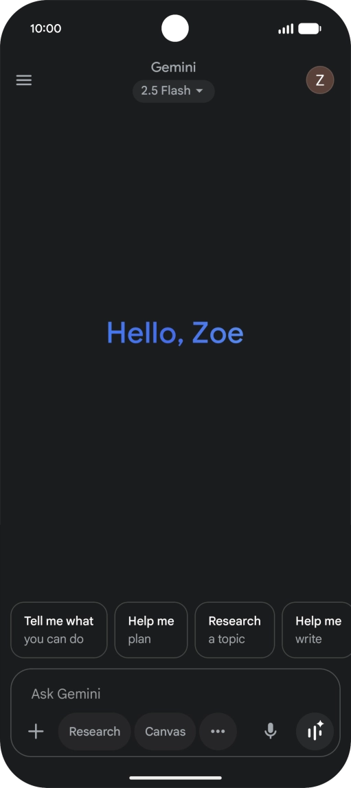 Press the profile icon.