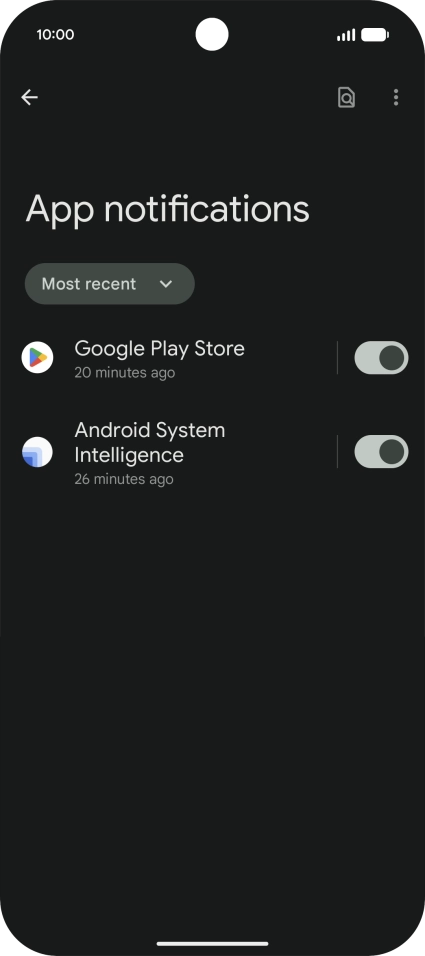 Press the drop down list.