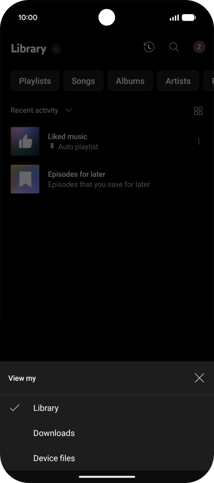 Press the required category and go to the required audio file.