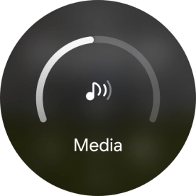 Slide the circle to select the required volume.