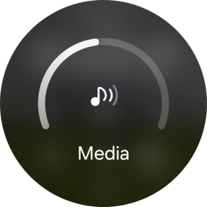 Slide the circle to select the required volume.