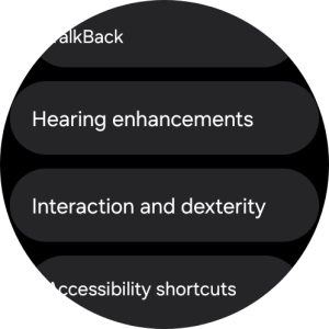 Press Hearing enhancements and follow the instructions on the screen to select the required settings.