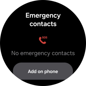 Press Add on phone and follow the instructions on your phone to set your emergency contacts.