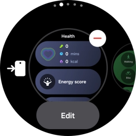 Press the remove widget icon.