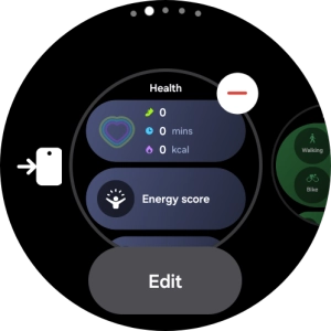 Press the remove widget icon.