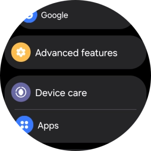 Press Advanced features.