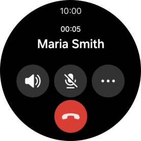 Press the end call icon.
