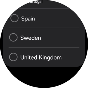 Press the required region.