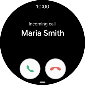 Press the accept call icon and slide your finger upwards to answer the call.