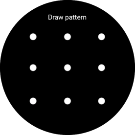Slide your finger across the screen to connect at least four points and follow the instructions on the screen to create a pattern as lock code.