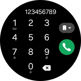 Press the call icon.