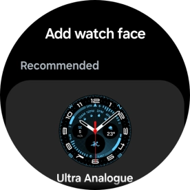 Slide your finger up or down to see the available watch faces.