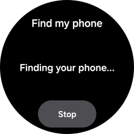 Press Stop when you've found your phone.