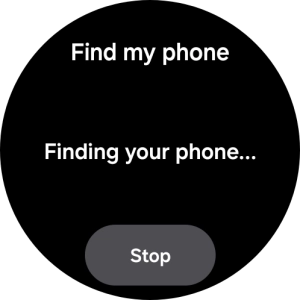 Press Stop when you've found your phone.