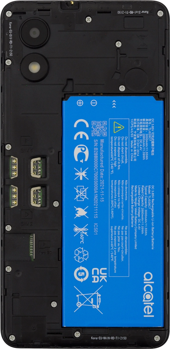 Take hold of the bottom of the battery and remove it.