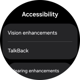 Press Vision enhancements and follow the instructions on the screen to select the required settings.
