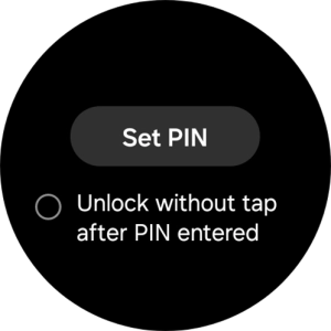 Press Set PIN.