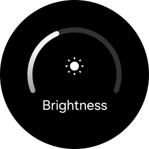 Slide the circle to select the required brightness.