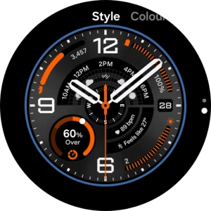 Slide your finger on the screen to change between the different designs.
