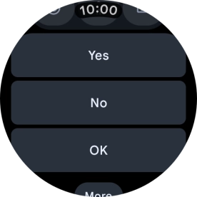 Press the required reply.