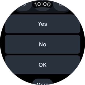 Press the required reply.