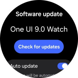 Press Check for updates. If a new software version is available, it's displayed. Follow the instructions on the screen to update the smartwatch software.
