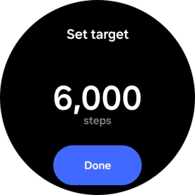 Slide your finger up or down on the screen to select the required goal.