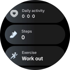 The number of steps for the day is displayed below Steps.