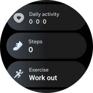 The number of steps for the day is displayed below Steps.