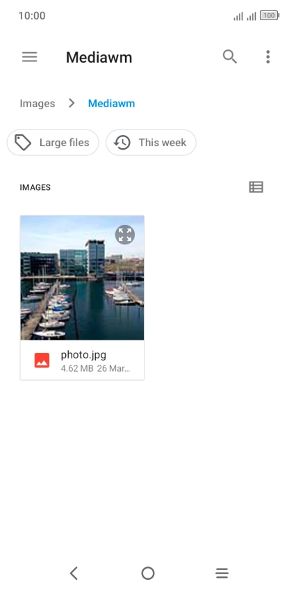 Press the required picture.