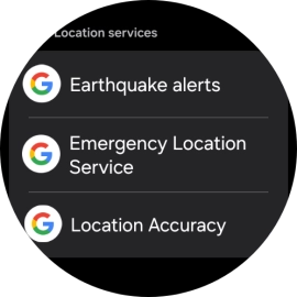 Press Emergency Location Service.