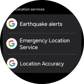 Press Emergency Location Service.