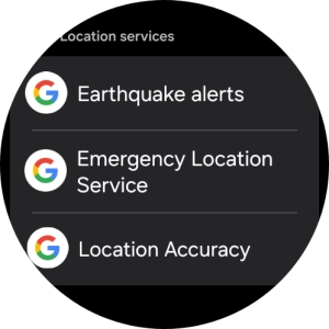 Press Emergency Location Service.