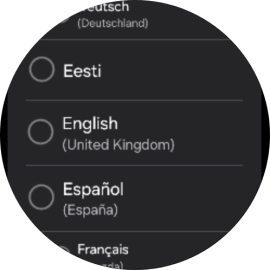 Press the required language.