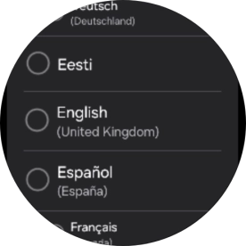 Press the required language.