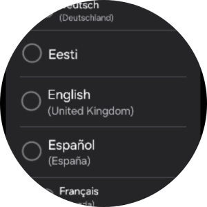 Press the required language.