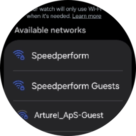 Press the required Wi-Fi network.