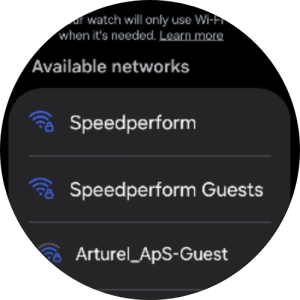 Press the required Wi-Fi network.
