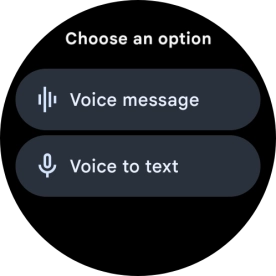 Press the required setting and follow the instructions on the screen to record and send the required reply.