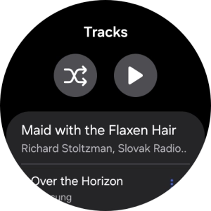 Press the required audio file.