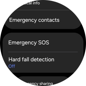 Press Emergency contacts.