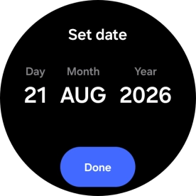 Slide your finger up or down on the screen to set the required date.