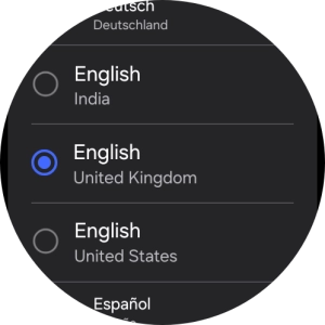 Press the required language.
