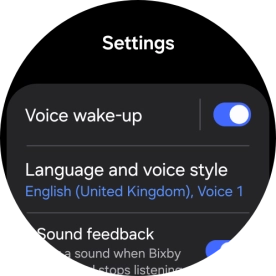 Press Language and voice style.